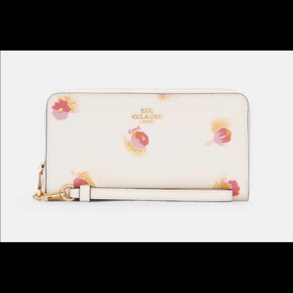 Coach Long Zip Around Wallet With Pop Floral Print